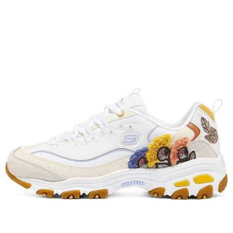 (WMNS) Skechers D'Lites 1.0 Daddy Shoes White 149907-WMLT sold by KicksCrew