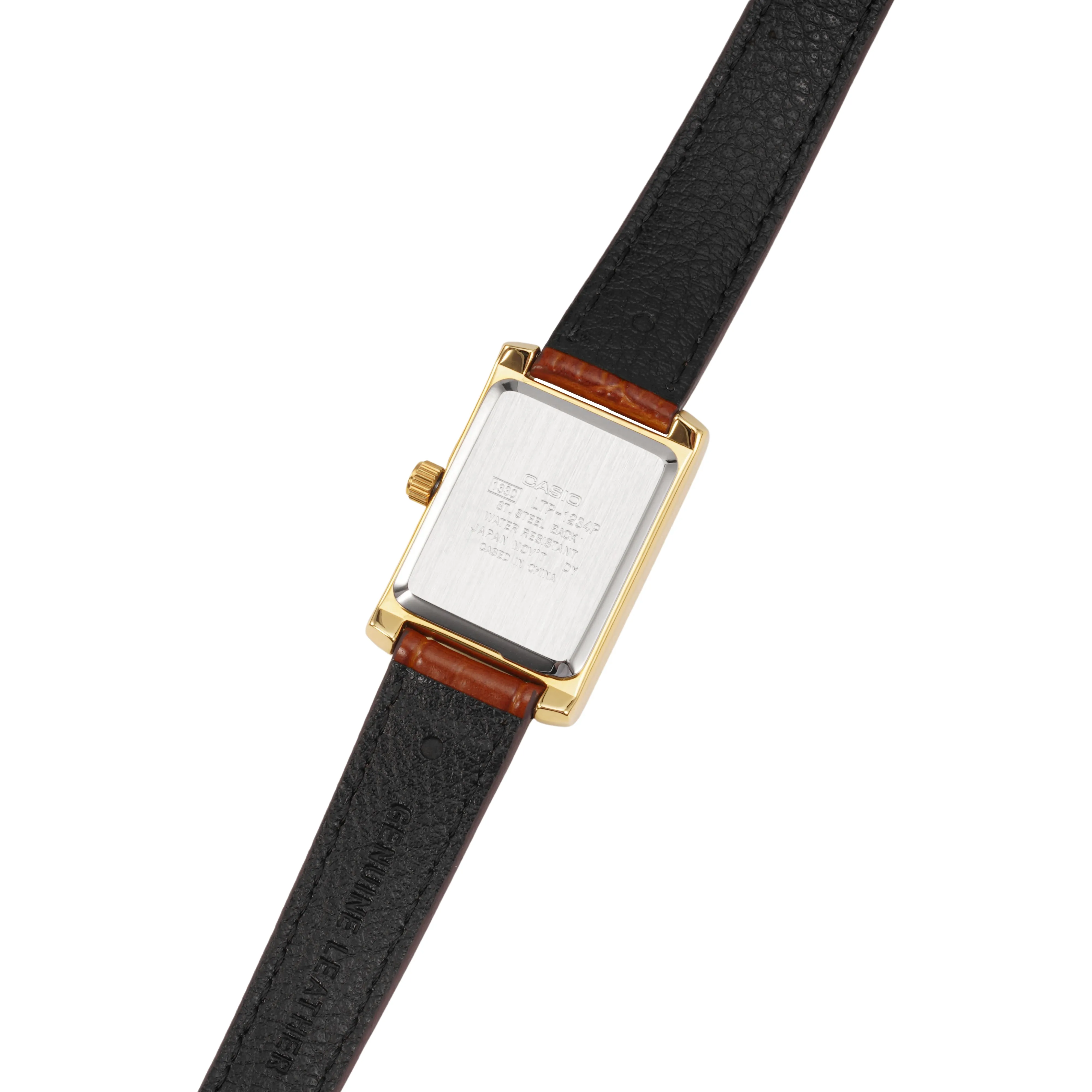 CASIO Small Square Table Brown Analog LTP-1234PGL-7AEF sold by KicksCrew product image thumbnail 3