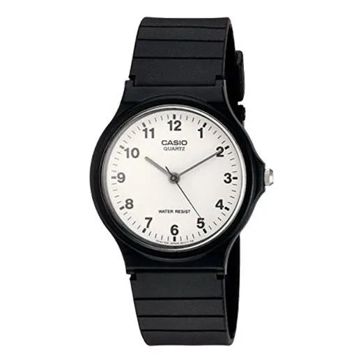 CASIO White Dial Black Strap Casual Minimalistic Classic Fashion Watch Analog MQ24-7B sold by KicksCrew