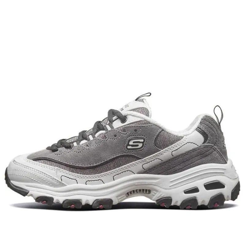 (WMNS) Skechers D'Lites Low Running Shoes Grey 'Gray Black' 99999958-CCBK sold by KicksCrew