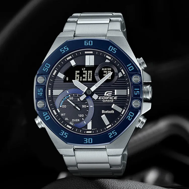 Casio Edifice Smart Analog-Digital Watch 'Silver Royal Blue' ECB-10DB-1B sold by KicksCrew product image thumbnail 4