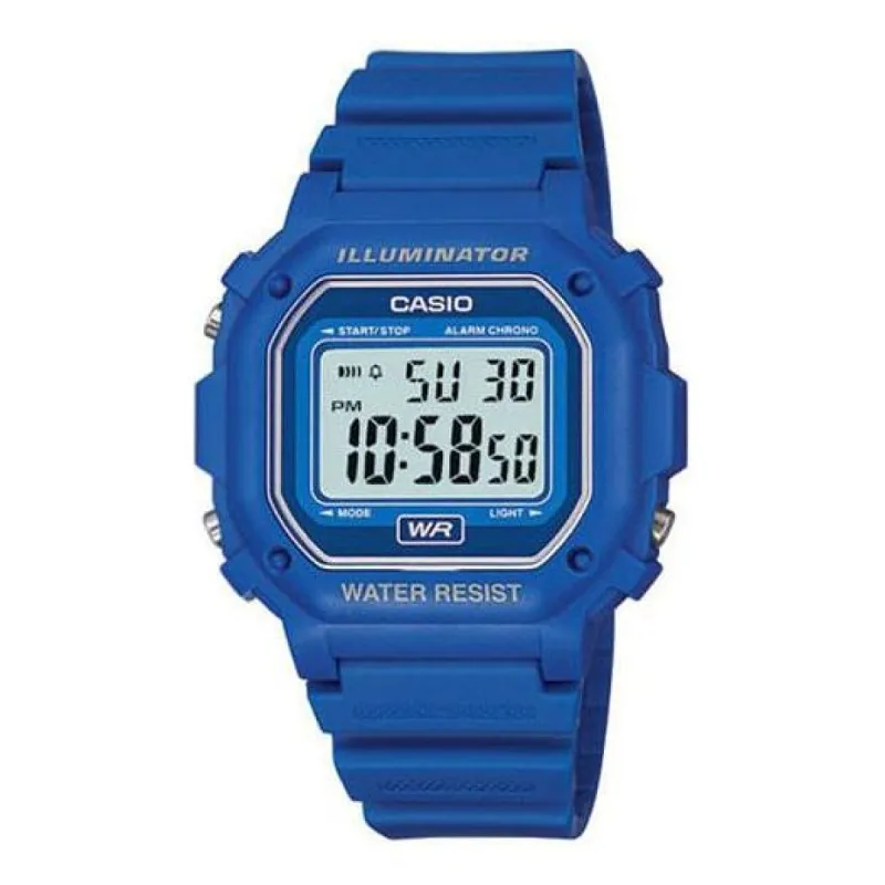 CASIO G Shock Series Blue Classic Retro 42mm Digital F108WH-2A sold by KicksCrew