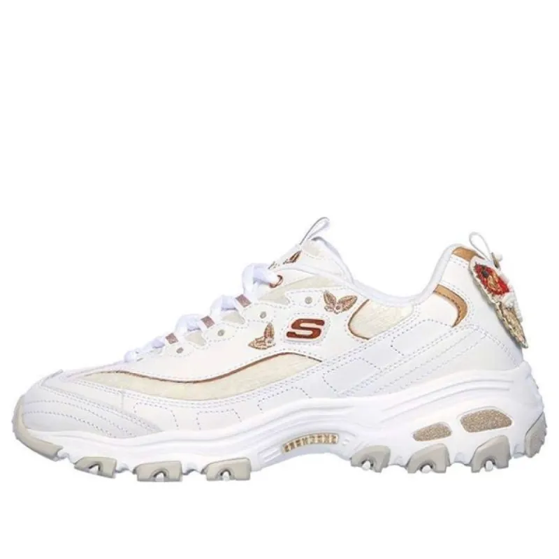 (WMNS) Skechers D'lites 1.0 'White Rose Gold' 13170-WTRG sold by KicksCrew