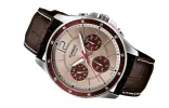 CASIO Genuine Leather Band Waterproof Quartz Brown/Silver Mens Analog MTP-1374L-7A1 sold by KicksCrew