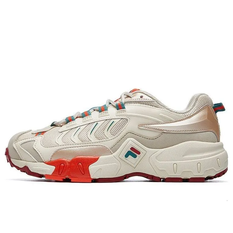 (WMNS) FILA RetroRunning Shoes Beige 'Cream Red Green' F12W041115FAG sold by KicksCrew