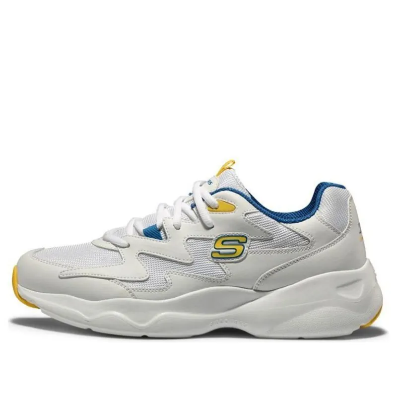 Skechers D Lites Airy Low-Top Running Shoes White/Yellow/Blue 999090-BLYL sold by KicksCrew