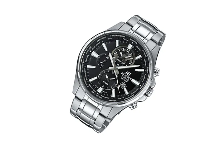 CASIO EDIFICE Quartz Waterproof Stainless Steel Strap Mens Silver/Black Analog EFR-304D-1AVUPF sold by KicksCrew product image thumbnail 2