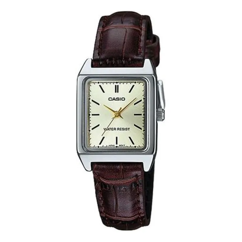 CASIO Female DRESS Japan / South Korea Fashion Quartz Champagne  Analog LTP-V007L-9E sold by KicksCrew