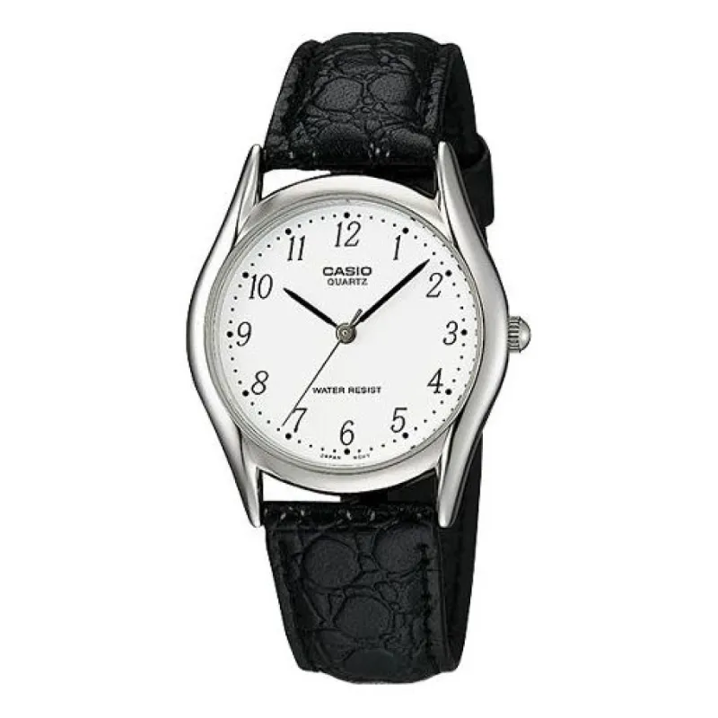 CASIO Leather Band Waterproof Men White Mens Analog MTP-1094E-7B sold by KicksCrew