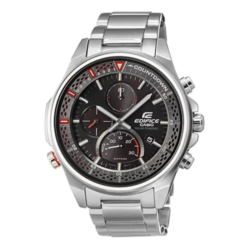 Men's CASIO EDIFICE CHRONOGRAPH Stopwatch Series Sports Black Quartz Stainless Steel Strap Watch Mens Analog EFS-S590YD-1AU sold by KicksCrew