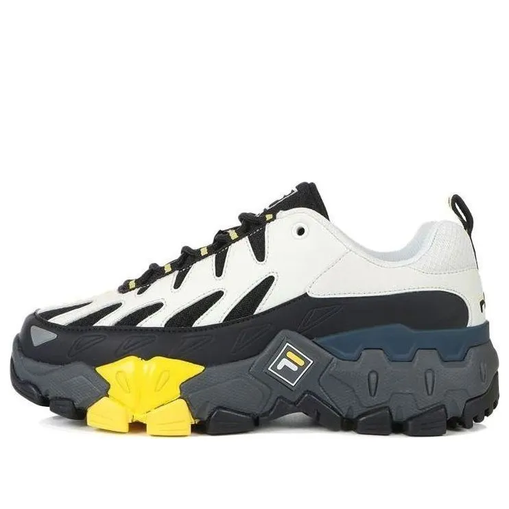 FILA Raid Row 2000 Low Top Clunky Shoes White/Black/Yellow 1JM01262D_978 sold by KicksCrew