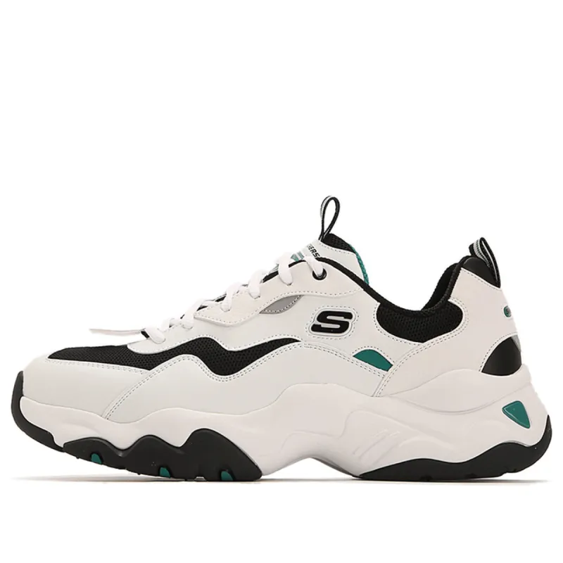 Skechers D'Lites Low Running Shoes Black/White 237152-WGRN sold by KicksCrew