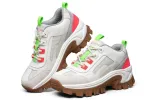 (WMNS) Skechers Street Blox Low-Top Grey/Pink/Green 155256-OWGN sold by KicksCrew