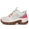 (WMNS) Skechers Street Blox Low-Top Grey/Pink/Green 155256-OWGN sold by KicksCrew