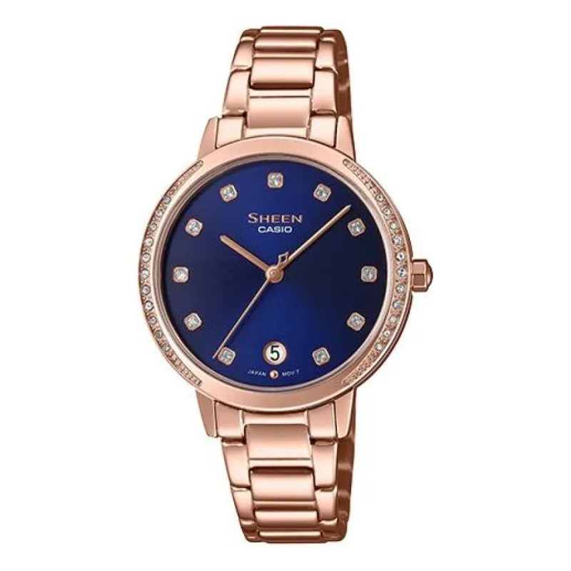 CASIO SHEENSeries Business es Blue Stainless Steel Strap Analog SHE-4056PG-2A sold by KicksCrew