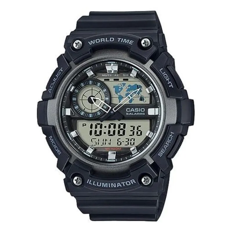 CASIO Sports Quartz Waterproof Mens Analog/Digital Combo AEQ-200W-1A sold by KicksCrew