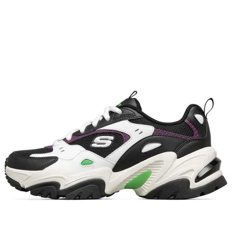 (WMNS) Skechers Stamina V2 Low Running Shoes Black/White/Green 149510-BKWL sold by KicksCrew