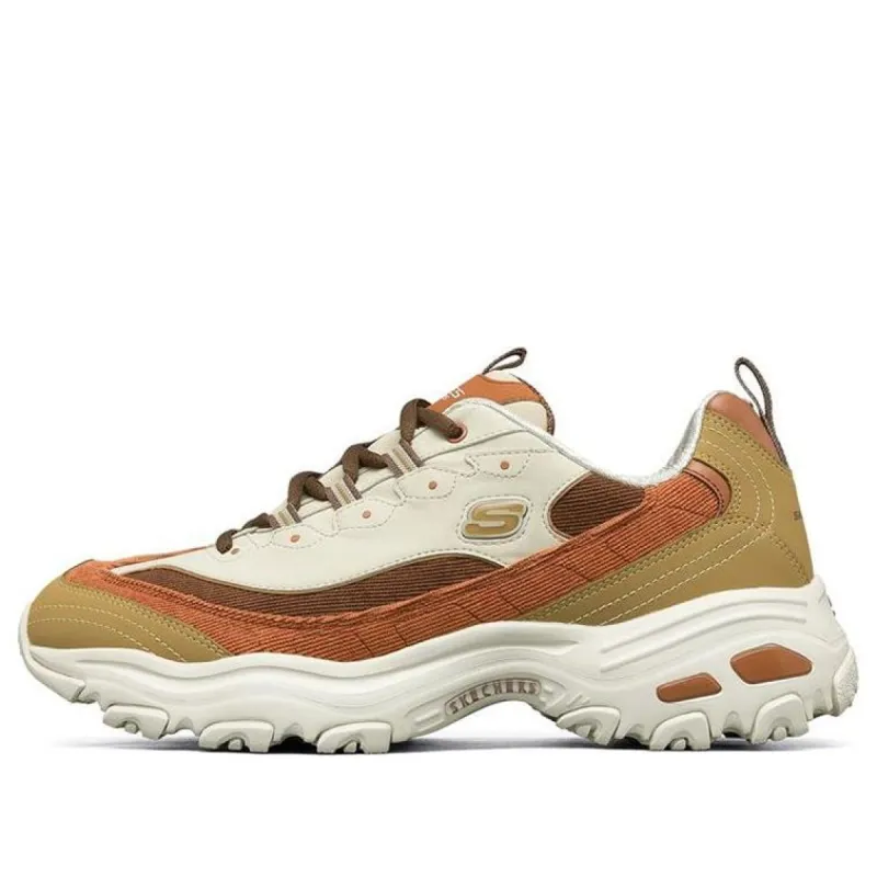 Skechers D'Lites 1.0 Low-Top Running Shoes White/Brown 237153-TPNT sold by KicksCrew