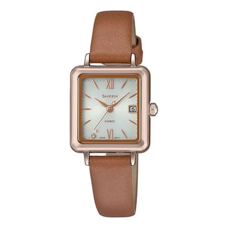 CASIO SHEEN Solar Powered Quartz Waterproof Sapphire Crystal Analog SHS-D400CGL-7APR sold by KicksCrew