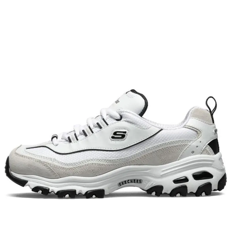 (WMNS) Skechers D'Lites 1.0 Low Chunky Shoes White/Grey 88888008-WLGY sold by KicksCrew