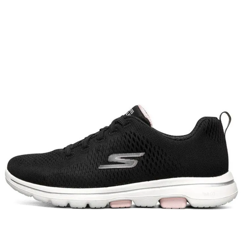 (WMNS) Skechers Go Walk 5 Low Black 124242-BKLP sold by KicksCrew