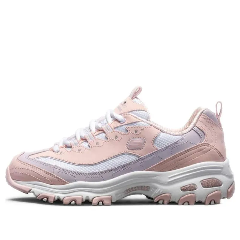 (WMNS) Skechers D'lites 1.0 Sport Shoes White/Pink 13143-WPK sold by KicksCrew