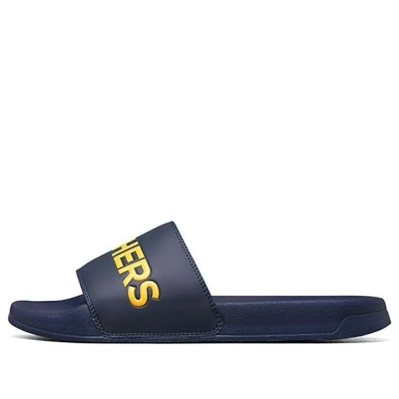 Skechers Side Lines Casual Navy Blue Slippers 'Navy Blue Yellow' 8790061-NVYL sold by KicksCrew