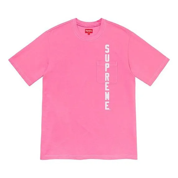 Supreme SS20 Week 6 Contrast Stitch Pocket Tee Logo Tee SUP-SS20-527 sold by KicksCrew