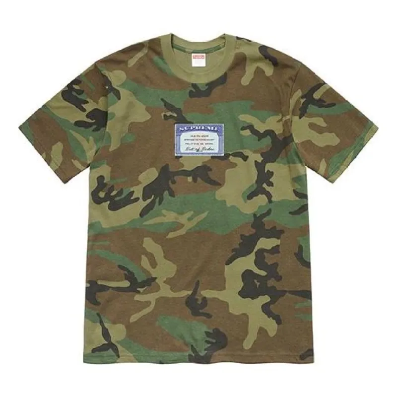 Supreme SS20 Week 18 Social Tee Pattern Printing Round Neck Short Sleeve Unisex 'Black White' SUP-SS20-742 sold by KicksCrew