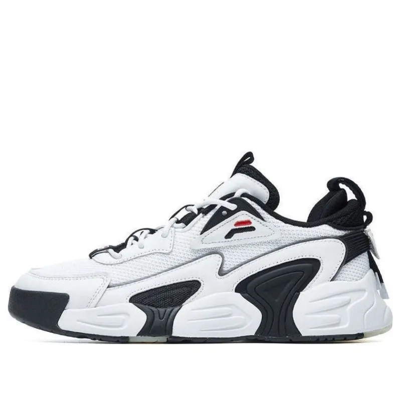 (WMNS) FILA SWARM low swirl sneakers 'White Black' F12W021213FWB sold by KicksCrew