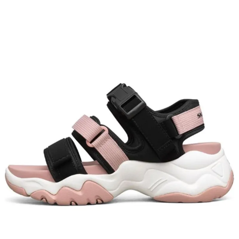(WMNS) Skechers D'Lites 3.0 Sandals Black/Pink 66666302-BKPK sold by KicksCrew