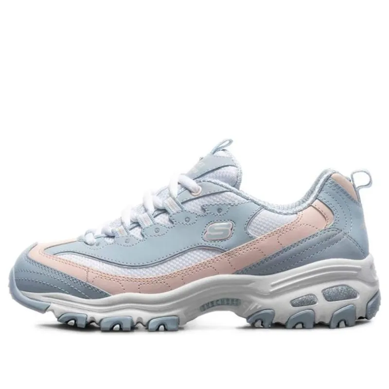 (WMNS) Skechers D'lites 1.0 'White Pink Blue' 13143-WPKB sold by KicksCrew
