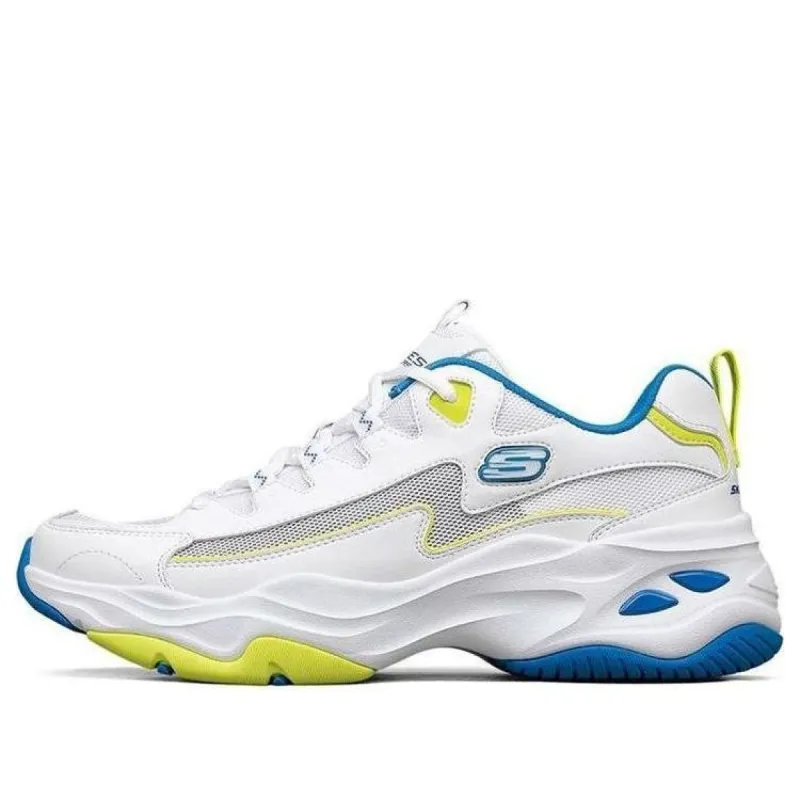Skechers D'Lites 4.0 Low-Top Running Shoes White/Yellow/Blue 894006-WMLT sold by KicksCrew