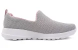 (WMNS) Skechers GO WALK 'Light Gray Pinkred' 15637-LGPK sold by KicksCrew