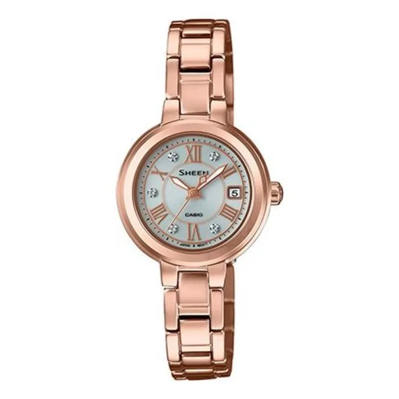CASIO SHEEN Series Waterproof Rose-Gold Stainless Steel Strap Analog SHS-4523PG-7AUPR sold by KicksCrew