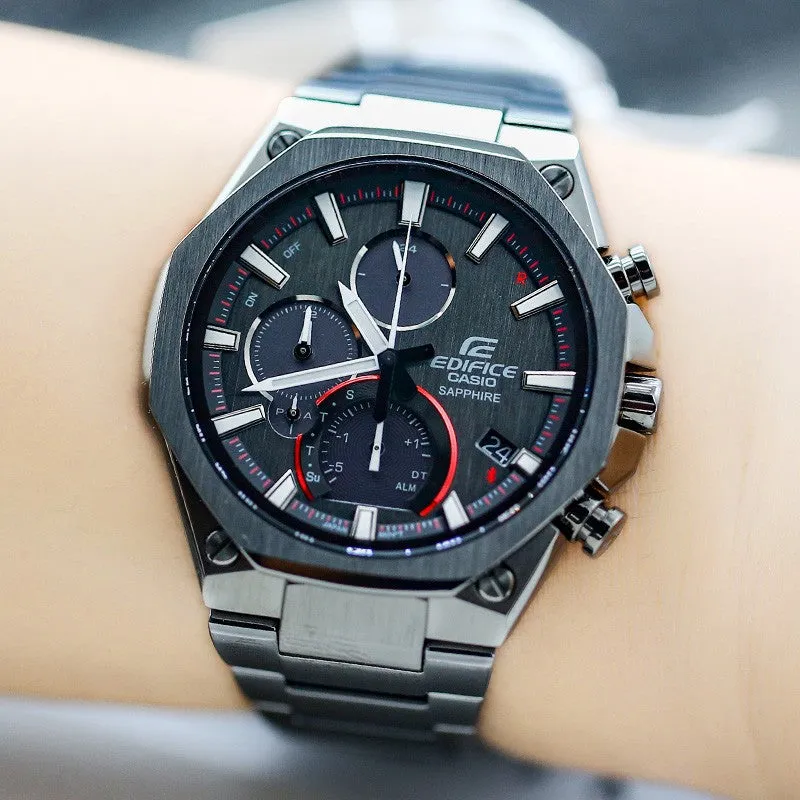 CASIO EDIFICE Solar Powered Sapphire Crystal Stainless Steel Strap Quartz Waterproof Mens Analog EQB-1100YDC-1AJF sold by KicksCrew product image thumbnail 2