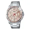 CASIO Business Style Waterproof Quartz Men Silver/Rose Gold Mens Analog MTP-1374D-9A sold by KicksCrew