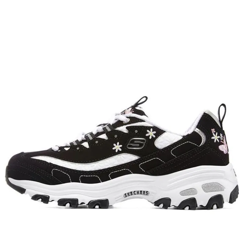(WMNS) Skechers D'Lites 1.0 Fashion Running Shoes White/Black 149466-BKW sold by KicksCrew