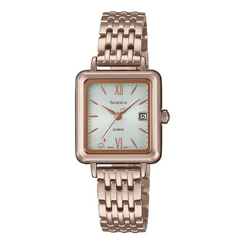 CASIO Sports SHEEN Sapphire Crystal Solar Powered Quartz Waterproof Analog SHS-D400CG-7APR sold by KicksCrew