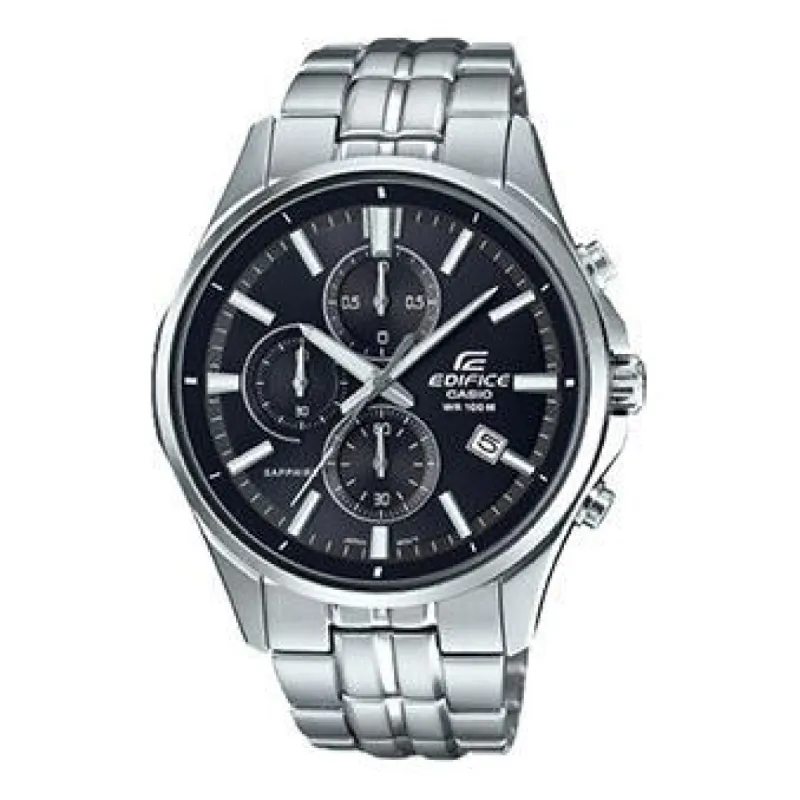 CASIO Quartz Waterproof Sapphire Crystal Mens Silver/Black EFB-530D-1AVUPR sold by KicksCrew