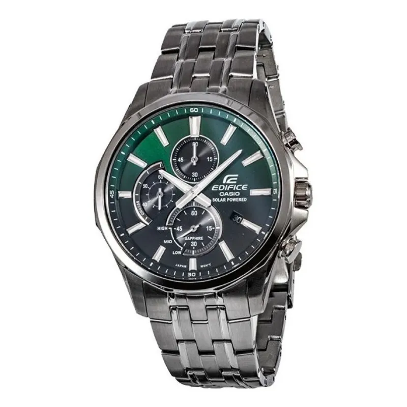 CASIO Edifice Casual Retro Fashion Classic Three Eyes Metallic Green Watch Analog EFB-670SBD-3AVUPR sold by KicksCrew