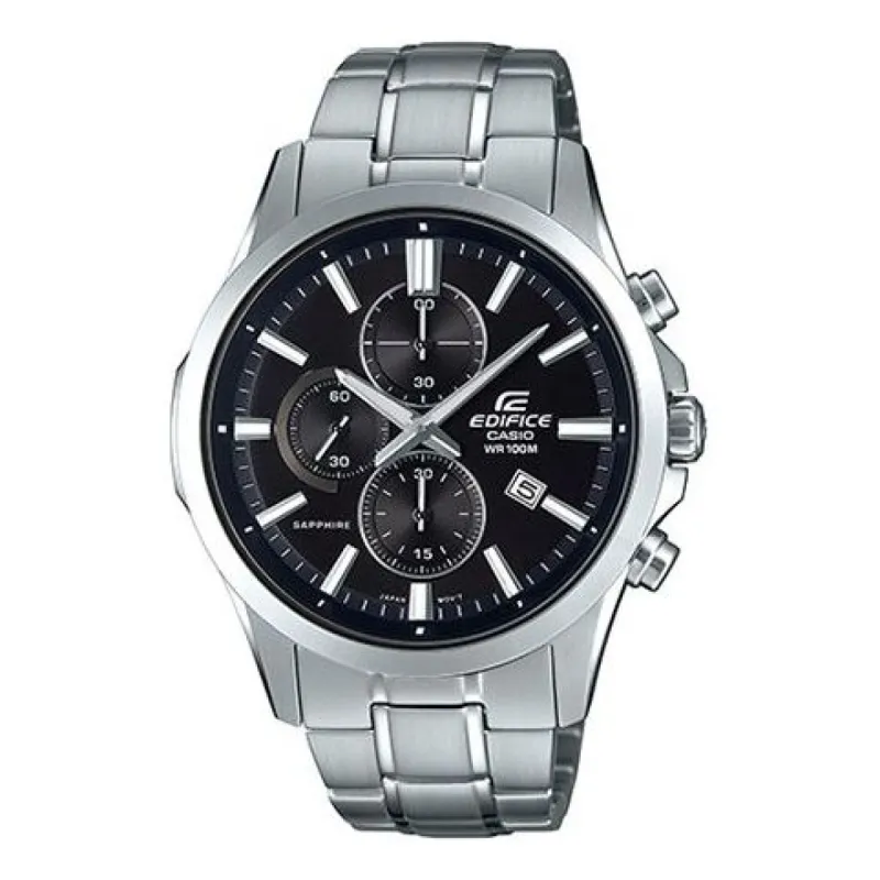 CASIO Waterproof EDIFICE Sapphire Crystal Mens Silver/Black Analog/Digital Combo EFB-660D-1AVUPR sold by KicksCrew