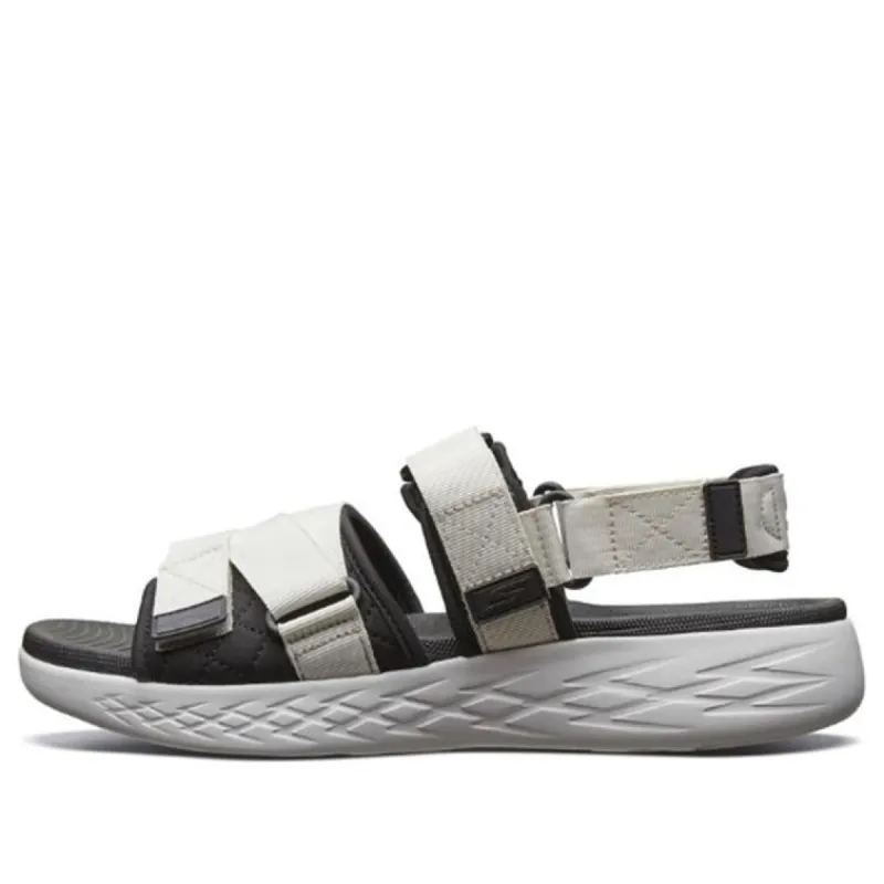 Skechers On-The-Go 600 Sandal Beige/White/Black 55367-WBK sold by KicksCrew