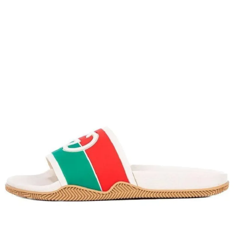 Gucci Interlocking G Slide Sandal 'Orange Green' 655265-JFA00-9136 sold by KicksCrew