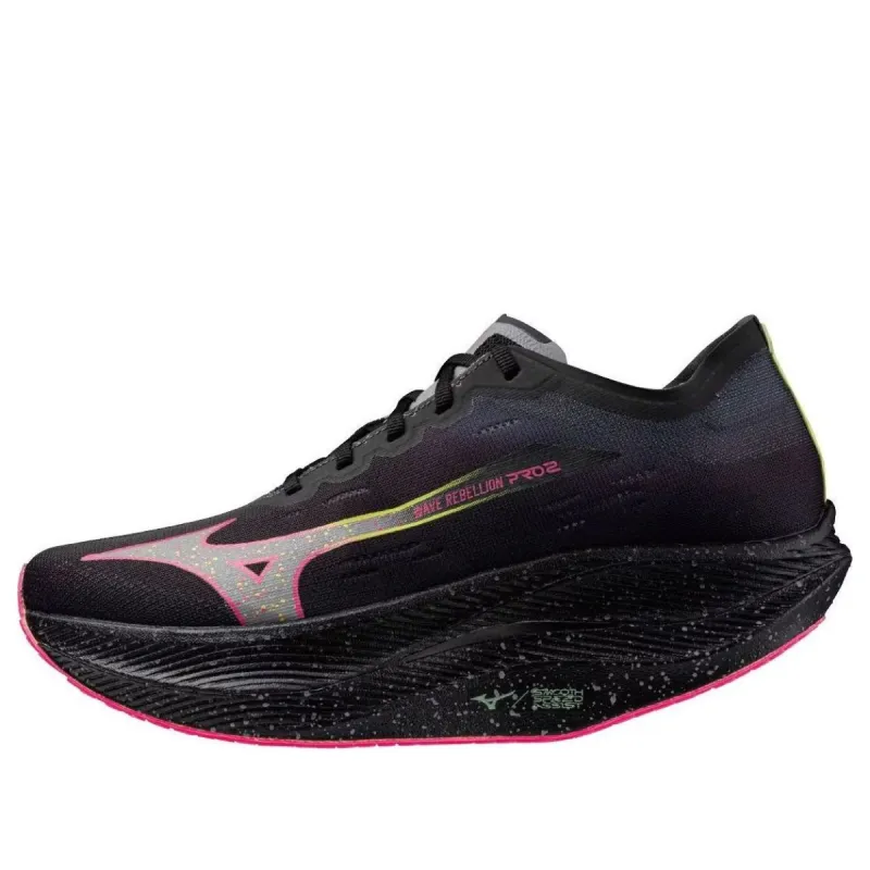 Mizuno Wave Rebellion Pro 2 'Black Silver Pink Tetra' U1GD241752 sold by KicksCrew