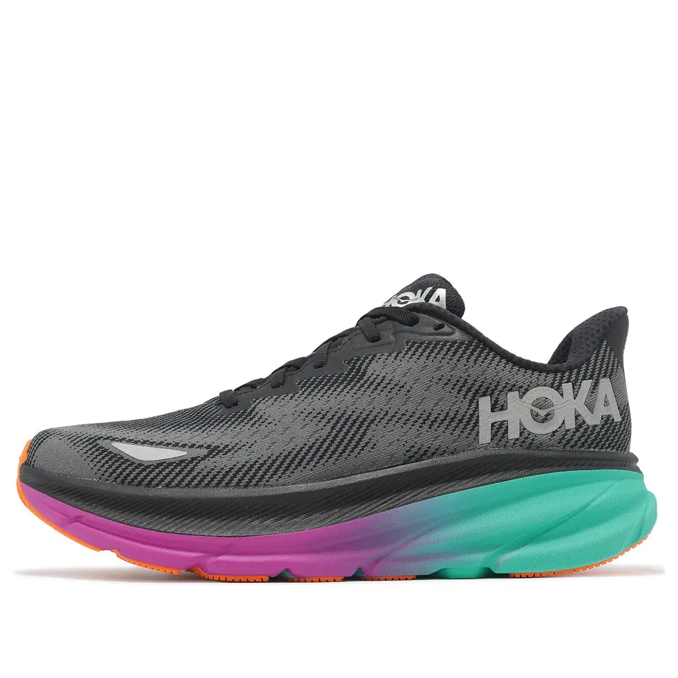 HOKA ONE ONE Clifton 9 Gore-Tex 'Black Electric Aqua' 1141470F-BCQ sold by KicksCrew