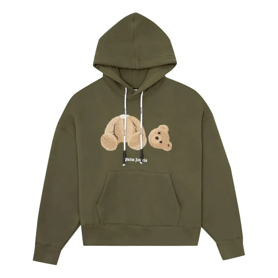 Palm Angels SS21 Bear Hoodie 'Military Brown' PMBB058R21FLE0015660 sold by KicksCrew