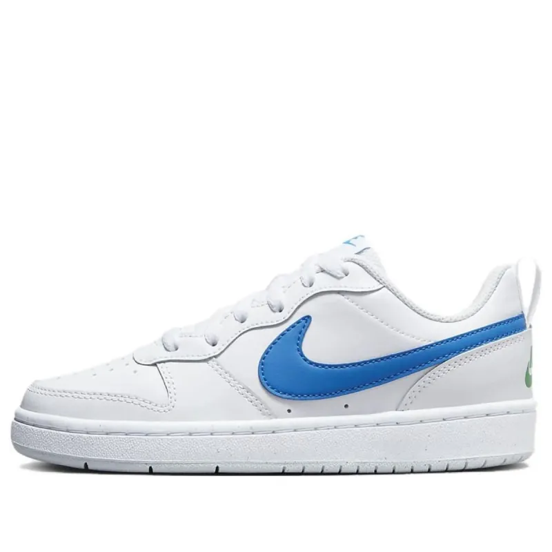 (GS) Nike Court Borough Low 2 'White Blue' BQ5448-123 sold by KicksCrew