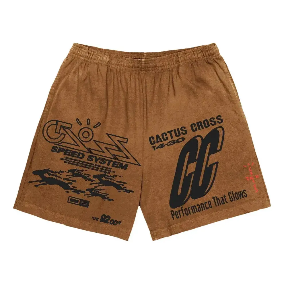 Travis Scott Cactus Jack 92CC Shorts 'Brown' TC-372 sold by KicksCrew