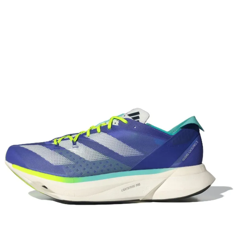 (WMNS) adidas Adizero Adios Pro 3 'Cobalt Blue Zero Metalic Lucid Lemon' ID3614 sold by KicksCrew